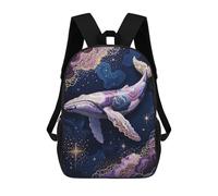 sinyumoney 2Backpack 3d Celestial Whale - Cosmic Ocean Fantasy School Bag Boys Book Bag Cool Rucksack Fashion Laptop Knapsack Back Bag for Boys And Girls 17inch