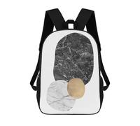 sinyumoney 2Backpack 3d Collage Art B School Bag Boys Book Bag Cool Rucksack Fashion Laptop Knapsack Back Bag for Boys And Girls 17inch