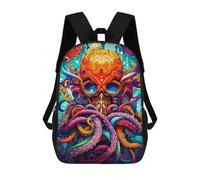 sinyumoney 2Backpack 3d Colorful Octopus School Bag Boys Book Bag Cool Rucksack Fashion Laptop Knapsack Back Bag for Boys And Girls 17inch