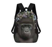 sinyumoney 2Backpack 3d Cute Baby Fluffy Gorilla School Bag Boys Book Bag Cool Rucksack Fashion Laptop Knapsack Back Bag for Boys And Girls 17inch