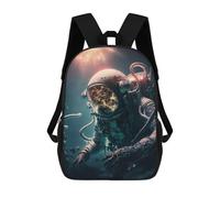 sinyumoney 2Backpack 3d Diving Into The Unknown School Bag Boys Book Bag Cool Rucksack Fashion Laptop Knapsack Back Bag for Boys And Girls 17inch