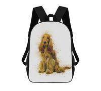 sinyumoney 2Backpack 3d English Cocker Spaniel School Bag Boys Book Bag Cool Rucksack Fashion Laptop Knapsack Back Bag for Boys And Girls 17inch
