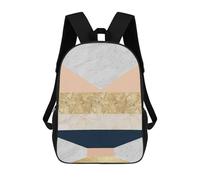 sinyumoney 2Backpack 3d Geometric Textures XI School Bag Boys Book Bag Cool Rucksack Fashion Laptop Knapsack Back Bag for Boys And Girls 17inch