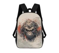 sinyumoney 2Backpack 3d Gorilla School Bag Boys Book Bag Cool Rucksack Fashion Laptop Knapsack Back Bag for Boys And Girls 17inch