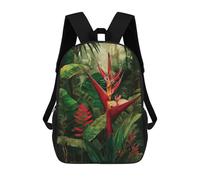 sinyumoney 2Backpack 3d Jungle Bird of Paradise School Bag Boys Book Bag Cool Rucksack Fashion Laptop Knapsack Back Bag for Boys And Girls 17inch