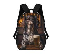 sinyumoney 2Backpack 3d Lets Enjoy A Cold Beer School Bag Boys Book Bag Cool Rucksack Fashion Laptop Knapsack Back Bag for Boys And Girls 17inch