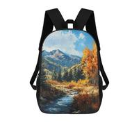 sinyumoney 2Backpack 3d Majestic Mountain Vista School Bag Boys Book Bag Cool Rucksack Fashion Laptop Knapsack Back Bag for Boys And Girls 17inch