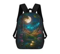 sinyumoney 2Backpack 3d Midsummer Night Forest School Bag Boys Book Bag Cool Rucksack Fashion Laptop Knapsack Back Bag for Boys And Girls 17inch