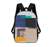 sinyumoney 2Backpack 3d Modern Textures 07 School Bag Boys Book Bag Cool Rucksack Fashion Laptop Knapsack Back Bag for Boys And Girls 17inch