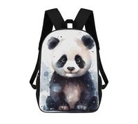 sinyumoney 2Backpack 3d Panda Watercolor School Bag Boys Book Bag Cool Rucksack Fashion Laptop Knapsack Back Bag for Boys And Girls 17inch