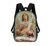 sinyumoney 2Backpack 3d Saint Raphael Archangel School Bag Boys Book Bag Cool Rucksack Fashion Laptop Knapsack Back Bag for Boys And Girls 17inch