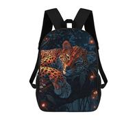 sinyumoney 2Backpack 3d Sleeping Leopard in Jungle School Bag Boys Book Bag Cool Rucksack Fashion Laptop Knapsack Back Bag for Boys And Girls 17inch
