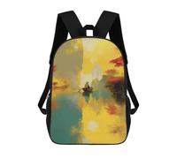 sinyumoney 2Backpack 3d Vietnamese Sunrise School Bag Boys Book Bag Cool Rucksack Fashion Laptop Knapsack Back Bag for Boys And Girls 17inch