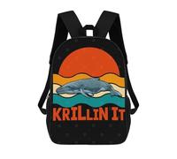 sinyumoney 2Backpack 3d Wal Ocean School Bag Boys Book Bag Cool Rucksack Fashion Laptop Knapsack Back Bag for Boys And Girls 17inch