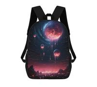 sinyumoney 2Backpacks Abstract Image of Space Kids School Backpack School Bag 3D Printed School Bags for Boys Elementary And Middle School Students 17inch