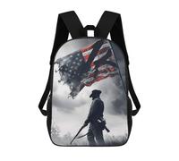 sinyumoney 2Backpacks American Civil War Kids School Backpack School Bag 3D Printed School Bags for Boys Elementary And Middle School Students 17inch
