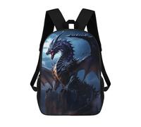 sinyumoney 2Backpacks Black Elder Dragon Kids School Backpack School Bag 3D Printed School Bags for Boys Elementary And Middle School Students 17inch
