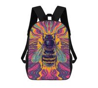 sinyumoney 2Backpacks Bumblebee Kids School Backpack School Bag 3D Printed School Bags for Boys Elementary And Middle School Students 17inch