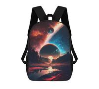 sinyumoney 2Backpacks Cosmic Sunset Serenity Kids School Backpack School Bag 3D Printed School Bags for Boys Elementary And Middle School Students 17inch