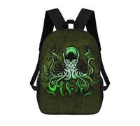 sinyumoney 2Backpacks Cthulhu in The Dark Kids School Backpack School Bag 3D Printed School Bags for Boys Elementary And Middle School Students 17inch