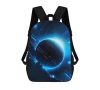 sinyumoney 2Backpacks Deep Blue Planet Space Kids School Backpack School Bag 3D Printed School Bags for Boys Elementary And Middle School Students 17inch