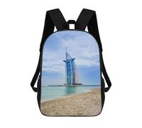 sinyumoney 2Backpacks Dubai Kids School Backpack School Bag 3D Printed School Bags for Boys Elementary And Middle School Students 17inch