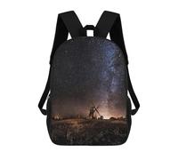 sinyumoney 2Backpacks Galaxy Rising Kids School Backpack School Bag 3D Printed School Bags for Boys Elementary And Middle School Students 17inch