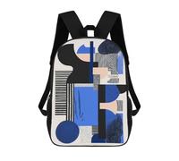 sinyumoney 2Backpacks Geometric Abstract Composition - Modern Minimalist Art Kids School Backpack School Bag 3D Printed School Bags for Boys Elementary And Middle School Students 17inch