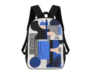 sinyumoney 2Backpacks Geometric Abstract Composition - Modern Minimalist Art Kids School Backpack School Bag 3D Printed School Bags for Boys Elementary And Middle School Students 17inch