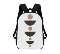 sinyumoney 2Backpacks Geometric Traits 13 Kids School Backpack School Bag 3D Printed School Bags for Boys Elementary And Middle School Students 17inch