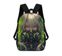 sinyumoney 2Backpacks Girl Neon Green Kids School Backpack School Bag 3D Printed School Bags for Boys Elementary And Middle School Students 17inch