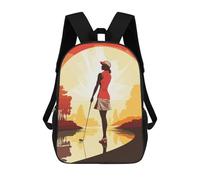 sinyumoney 2Backpacks Golf Girl Kids School Backpack School Bag 3D Printed School Bags for Boys Elementary And Middle School Students 17inch
