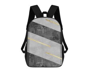 sinyumoney 2Backpacks Gray And Gold Art J Kids School Backpack School Bag 3D Printed School Bags for Boys Elementary And Middle School Students 17inch