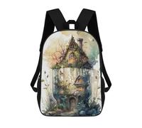 sinyumoney 2Backpacks House in The Glass Kids School Backpack School Bag 3D Printed School Bags for Boys Elementary And Middle School Students 17inch