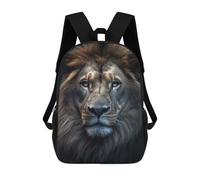 sinyumoney 2Backpacks Lion Portrait Light Eyes Kids School Backpack School Bag 3D Printed School Bags for Boys Elementary And Middle School Students 17inch