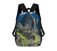 sinyumoney 2Backpacks Machu Picchu Peru Kids School Backpack School Bag 3D Printed School Bags for Boys Elementary And Middle School Students 17inch
