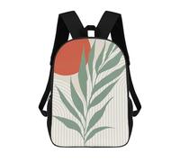 sinyumoney 2Backpacks Minimalist Floral 14 Kids School Backpack School Bag 3D Printed School Bags for Boys Elementary And Middle School Students 17inch