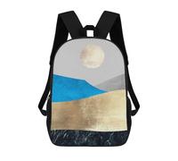 sinyumoney 2Backpacks Minimalist Mountains 3 Kids School Backpack School Bag 3D Printed School Bags for Boys Elementary And Middle School Students 17inch