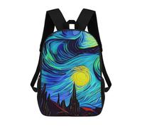 sinyumoney 2Backpacks Mystery Starry Kids School Backpack School Bag 3D Printed School Bags for Boys Elementary And Middle School Students 17inch