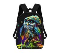 sinyumoney 2Backpacks Owl Kids School Backpack School Bag 3D Printed School Bags for Boys Elementary And Middle School Students 17inch