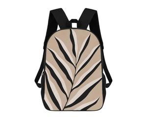 sinyumoney 2Backpacks Palm Leaf Minimalist Art Kids School Backpack School Bag 3D Printed School Bags for Boys Elementary And Middle School Students 17inch