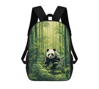 sinyumoney 2Backpacks Panda in Bamboo Forest Kids School Backpack School Bag 3D Printed School Bags for Boys Elementary And Middle School Students 17inch