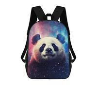 sinyumoney 2Backpacks Panda Night Galaxy Kids School Backpack School Bag 3D Printed School Bags for Boys Elementary And Middle School Students 17inch