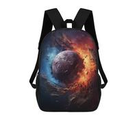 sinyumoney 2Backpacks Planetary Collision Kids School Backpack School Bag 3D Printed School Bags for Boys Elementary And Middle School Students 17inch