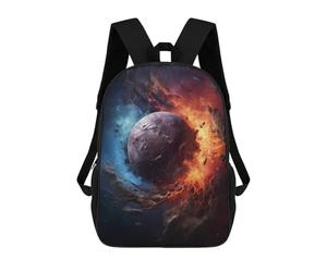 sinyumoney 2Backpacks Planetary Collision Kids School Backpack School Bag 3D Printed School Bags for Boys Elementary And Middle School Students 17inch