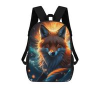 sinyumoney 2Backpacks Red Fox Amidst The Waves Kids School Backpack School Bag 3D Printed School Bags for Boys Elementary And Middle School Students 17inch