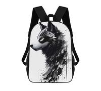 sinyumoney 2Backpacks Splash Art Kids School Backpack School Bag 3D Printed School Bags for Boys Elementary And Middle School Students 17inch