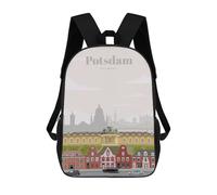 sinyumoney 2Backpacks Travel to Potsdam Kids School Backpack School Bag 3D Printed School Bags for Boys Elementary And Middle School Students 17inch