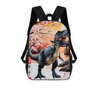sinyumoney 2Backpacks Trex Dinosaur Japan Paint Kids School Backpack School Bag 3D Printed School Bags for Boys Elementary And Middle School Students 17inch