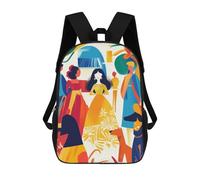 sinyumoney 2Backpacks Vivid Fauvist Vision of Las Meninas Kids School Backpack School Bag 3D Printed School Bags for Boys Elementary And Middle School Students 17inch